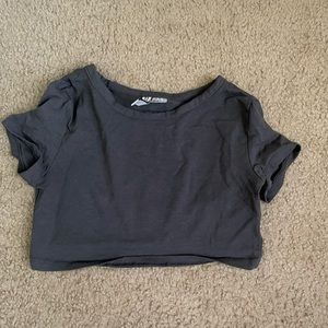 Grey crop top